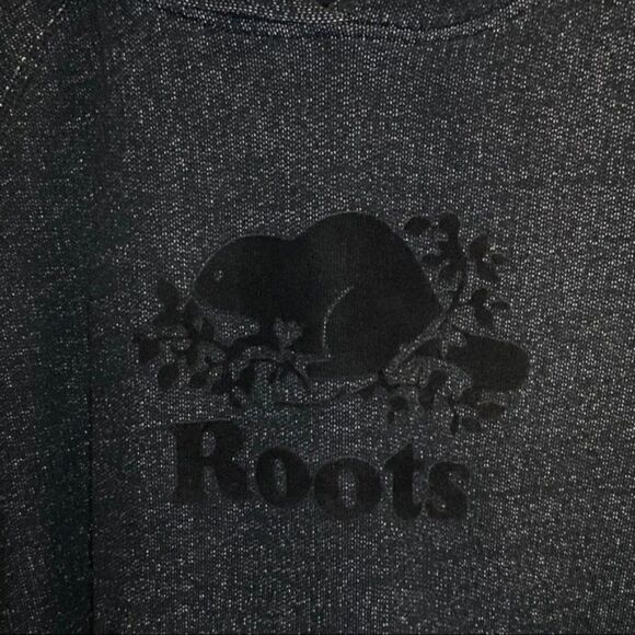 Roots Canada Hoodie Gray Denim Like Cotton Size XL Y - Picture 7 of 11
